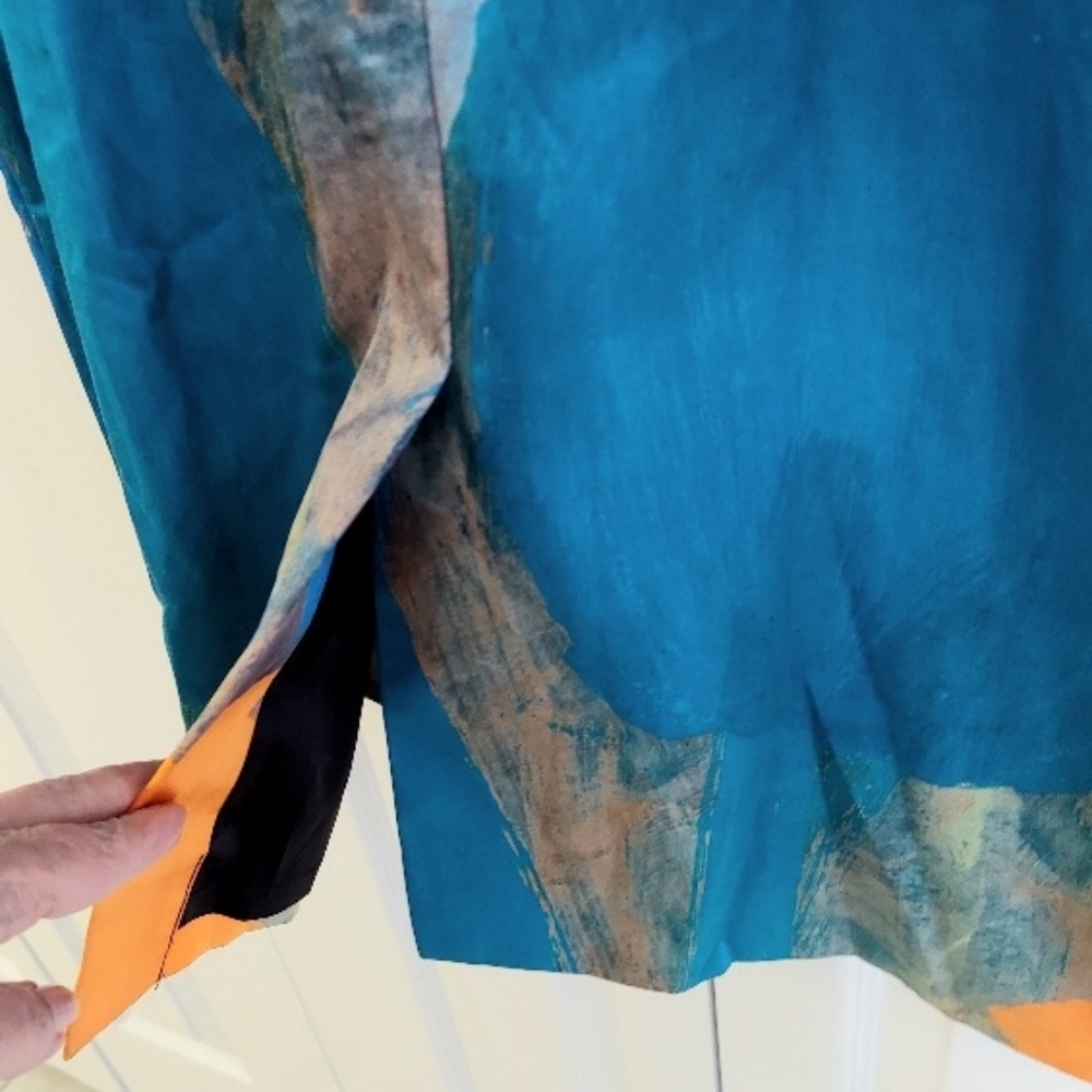 MILLY Dress, NEW! Size 2, SILK,‎ Abstract, colorful sheath - Picture 10 of 13